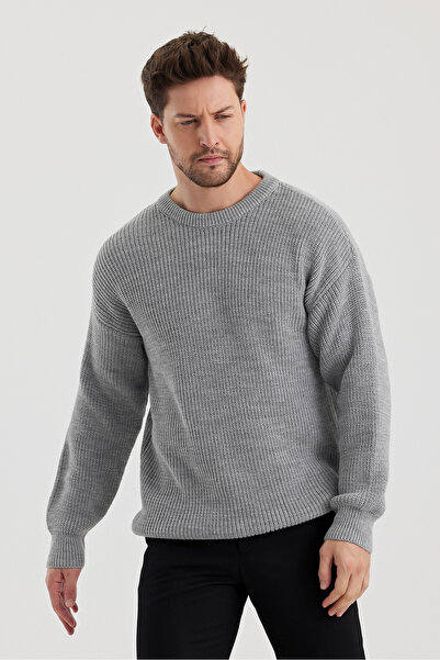 Tarz Cool Чоловічий светр з регулярним кроєм, з трикотажу, з коміром-стійкою