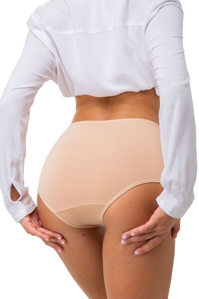 Happy Fox Pamuklu Kadın Külot 5'li Paket - Likralı Yüksek Bel Bato Büyük Beden Siyah-beyaz