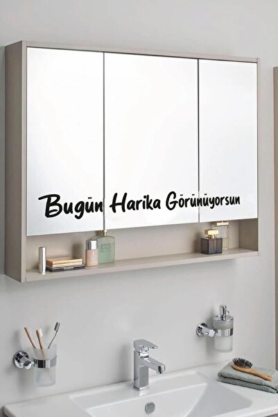 Hellove Dekoratif Ayna Sticker Bugün Harika Görünüyorsun Yazısı Motivasyon Cam Sticker