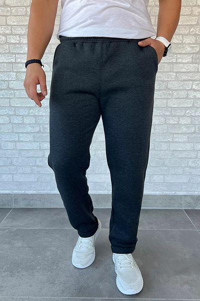 MİSHAR İTALİA Ανδρικό φούτερ Anthracite Double Leg Three Thread Raised