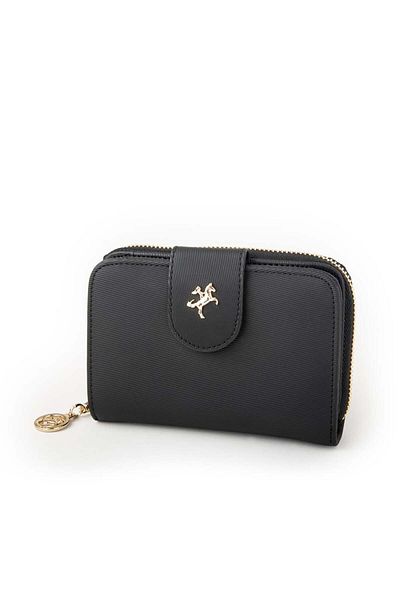 Nas Bag Women's Horizontal Wallet Black Karaca