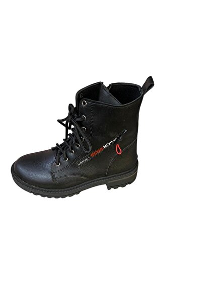 Yağmur Ženske čizme na vezanje sa patentnim zatvaračem, kratke, Debela potpet...