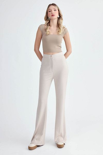 Vitrin Spanish Leg Modal Fabric Stretch Trousers