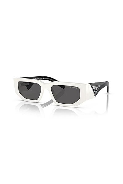 Prada Pr 09Zs 1425S0 54 Unisex Rectangular White Bone Sunglasses