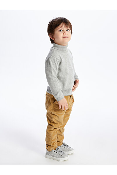 LC Waikiki Elasticated Waist Basic Velvet Baby Boys' Trousers