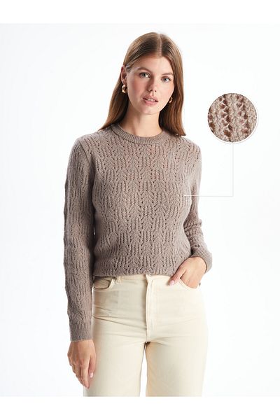 LC Waikiki Crew Neck Openwork Women's Knitwear Sweater