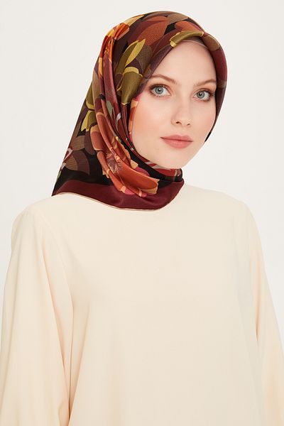 Armine 2024 Autumn Person - Dj Pure Silk Scarf 9382D (S) - Sura 03697 New Season