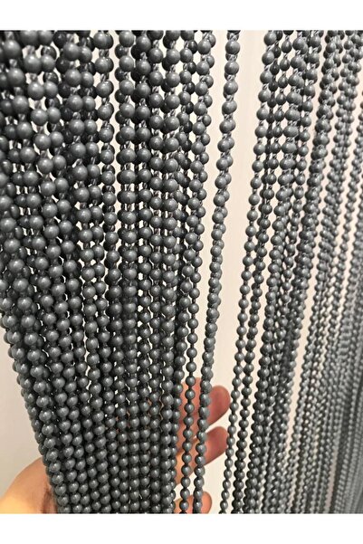 özdeğer home 90x180 Antrasit 1cm Aralık Kapı Perdesi Zincir Perde Boncuklu Perde Ahşap Kapı Perdesi Sineklik