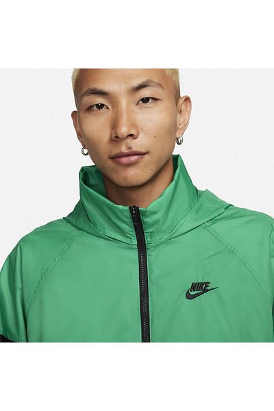 Nike Αθλητικά ρούχα Windrunner Ανδρικό πράσινο μπουφάν με κουκούλα