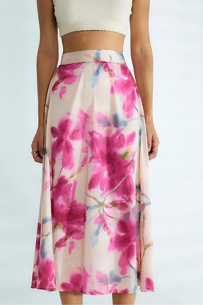 Robin Intermediate Length Floral Patterned Skirt - M37087