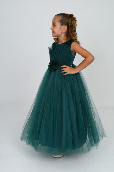 Asortik Kids Kız Çocuk Tarlatanlı Abiye Elbise Düğün Nikah Kıyafeti-2 yaş-3 Yaş-4 Yaş-5 Yaş-6 Yaş