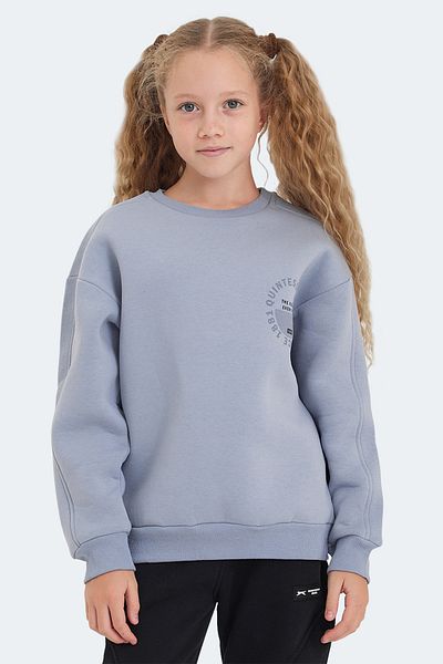 Slazenger Унисекс детски суитшърт в цвят каменно сив цвят