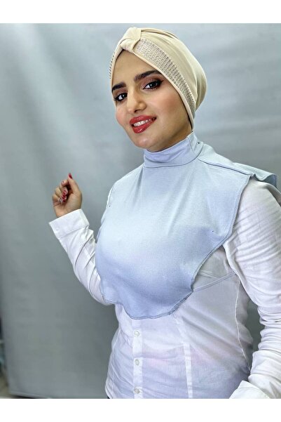 ALDAİR Guler pentru gât hijab din bumbac pieptănat cu gât drept -BOL21474756