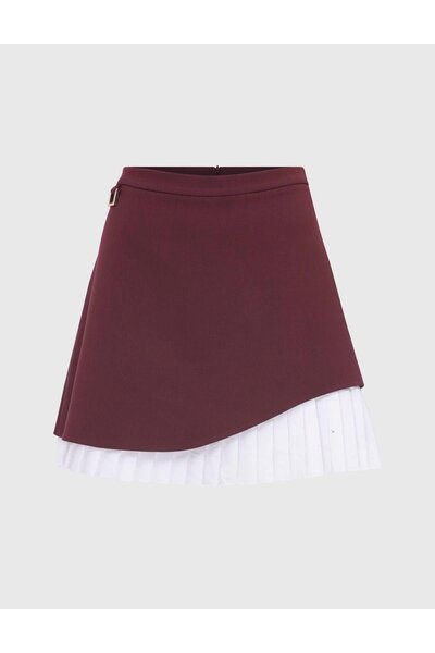 İLVİ Agatha Burgundy Women's Skirt