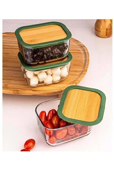 Bambum Trios 3lü Sızdırmaz Kapaklı Kahvaltılık Büyük/yeşil B5607
