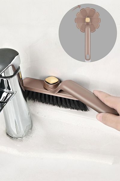 Fine Clean (1 Piece) Detailed Cleaning Brush with Swivel Head, with Tweezers, Bathroom, Kitchen, Sink, Doz