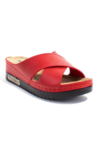 DAGOSTER Dza37-3029 Red Orthopedic Daily Women's Slippers