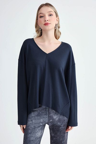 Vitrin Μακρυμάνικη μπλούζα Modal Fabric με λαιμόκοψη V