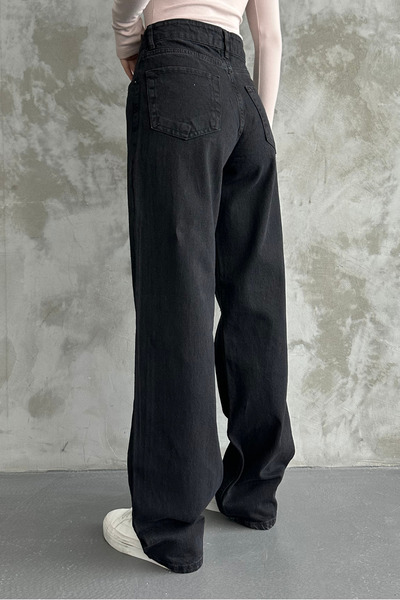 macharel jeans Kadın Yüksek Bel Jean Kot Palazzo Pantolon