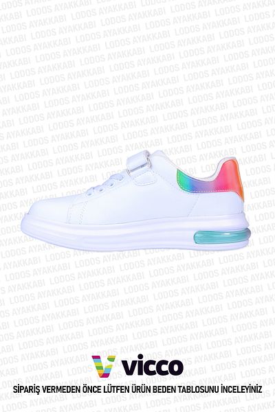 Vicco Blair Model Orthopedic Girl's Sports Shoes - White/Fuchsia Sneaker