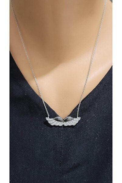 Nusret Takı 925 Ayar Gümüş Melek Kanadı Model Kolye