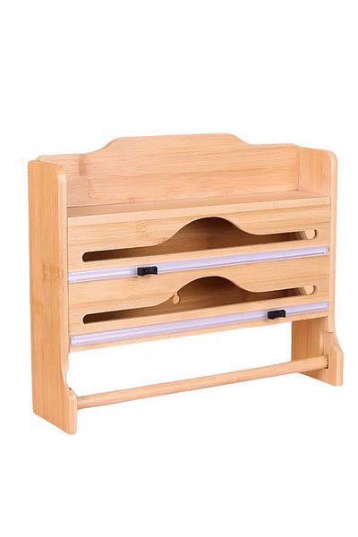 SepetçiBaba Bamboo Stretch and Foil Cutter Paper Towel Holder Bamboo Stretch Cutter - 11