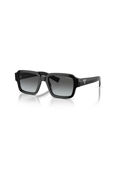 Prada Pr 02zs 1ab06t 52 Herren-Sonnenbrille mit quadratischem schwarzem Knochen