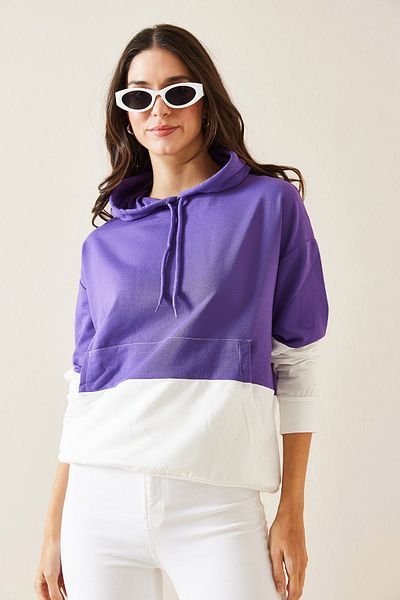 XHAN Lilac Piece Sweatshirt 5Kxk8-48999-26