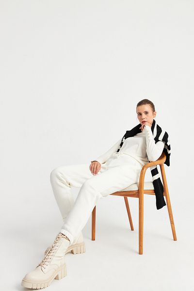 Ecrou Women's Ecru Jogger Knitted Trousers