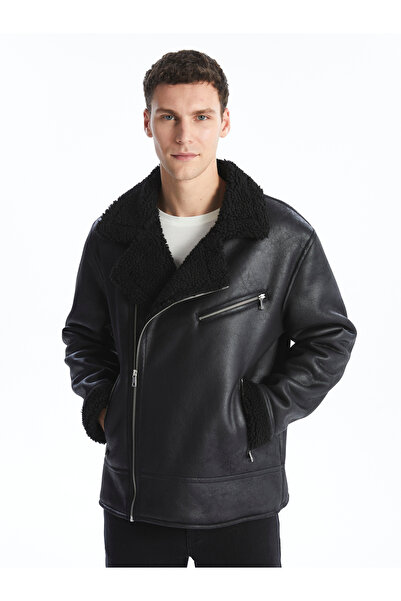 LC Waikiki Ανδρικό δερμάτινο μπουφάν Standard Fit