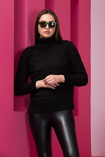 Rodi Women's Glitter Garnished Straw Knit Knitwear Blouse 076