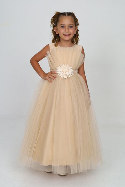 Pantulux Girl's Laminated Wedding Dress Birthday Party Special Occasion Dress