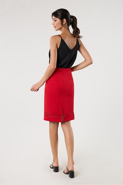 Spazio Andronico Red Skirt - Tulle Detailed End