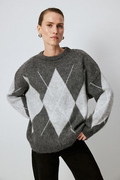 Touché Privé Diamond Patterned Knitwear Sweater