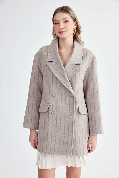 Vitrin Palton oversize cu dungi