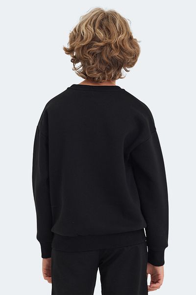 Slazenger Черен унисекс детски суитшърт LONE