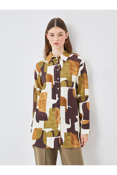 LC Waikiki LW - Γυναικείο πουκάμισο τουνίκ με σχέδια