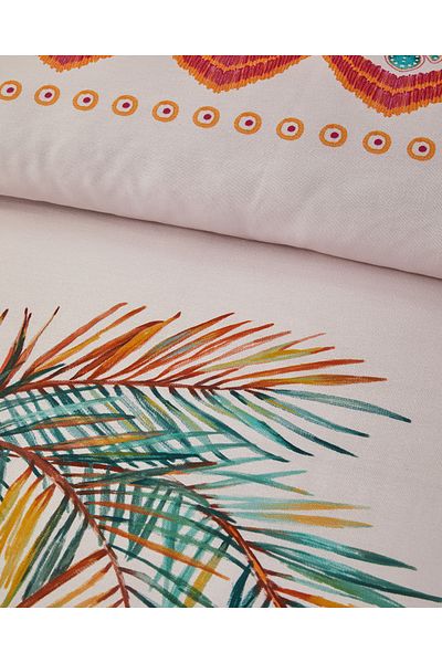 English Home Σετ Παπλωματοθήκη Green Tropic Sunset King Size