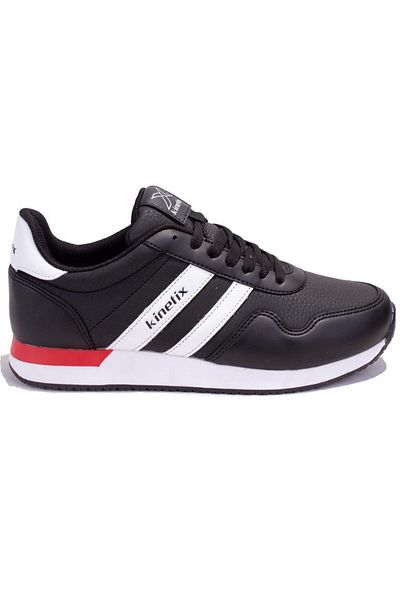 Kinetix Pierrob Pu Black White Orthopedic Casual Men's Sports Shoes