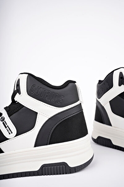 Freemax Kadın Anatomik Garantili  Hafif Esnek Rahat Sneaker Spor Basket Ayakkabı Siyah Beyaz