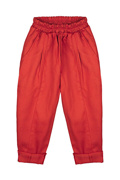 Catz Kids 2'li Paket Pamuk Gabardin Carrot Pantolon Kırmızı Siyah