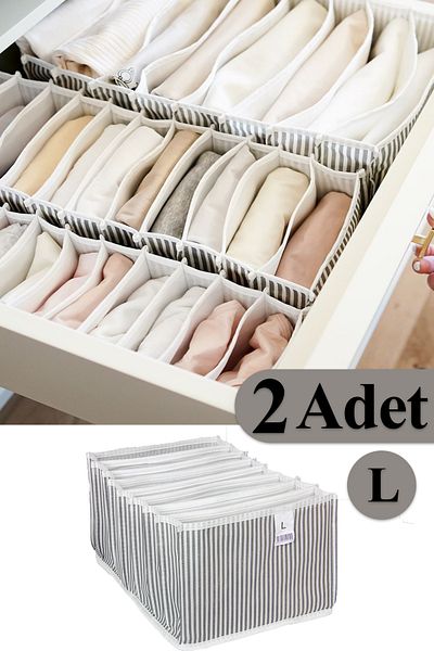 Pazar Kapısı 2 Pieces Accordion Drawer and Cabinet Organizer Large