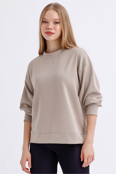 MD trend Γυναικείο φούτερ με λαιμόκοψη Basic Oversize Modal