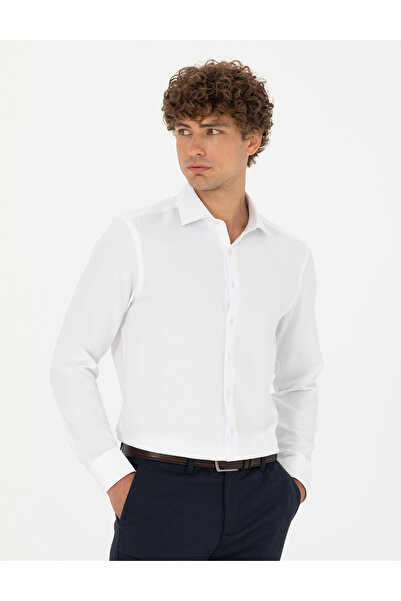 Pierre Cardin Beyaz Slim Fit Uzun Kollu Gömlek 50275517-VR013