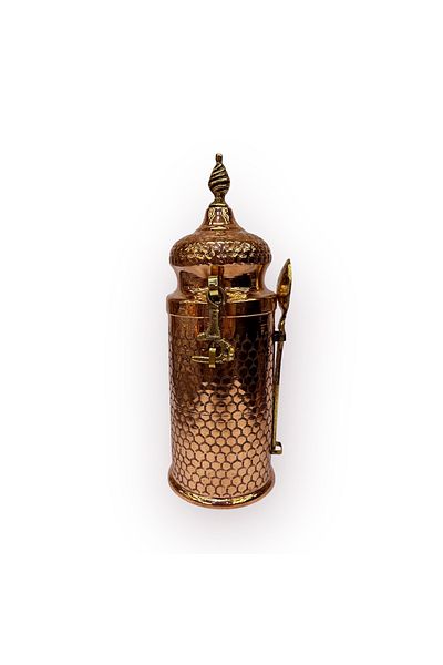 EFEMİR Honeycomb Pattern Copper Coffee Box