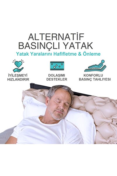 Meyer M6000 HAVALI YATAK SİSTEMİ (YATAK YARASINA KARŞI ETKİLİ & 2 YIL GARANTİLİ & 130KG TAŞIMA KAPASİTELİ)