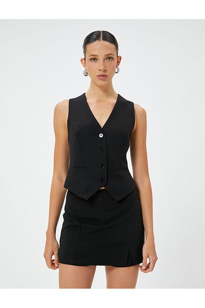 Koton Standard Waist Mini Shorts Skirt - Slit Detail
