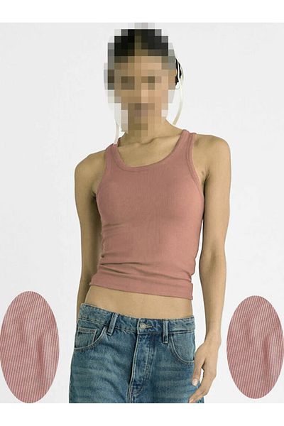 AŞAR MODA TEKSTİL Women's Athlete Ribbed Look Thick Strap Basic Athlete