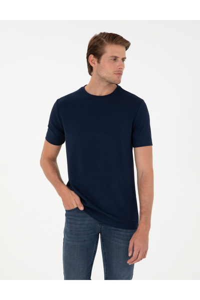 Pierre Cardin Μπλουζάκι Ναυτικό Μπλε Κανονικής Εφαρμογής 50292343-VR033