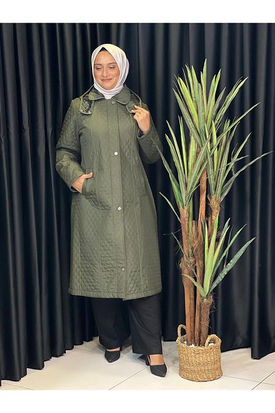 Butik büyük beden Quilted Coat